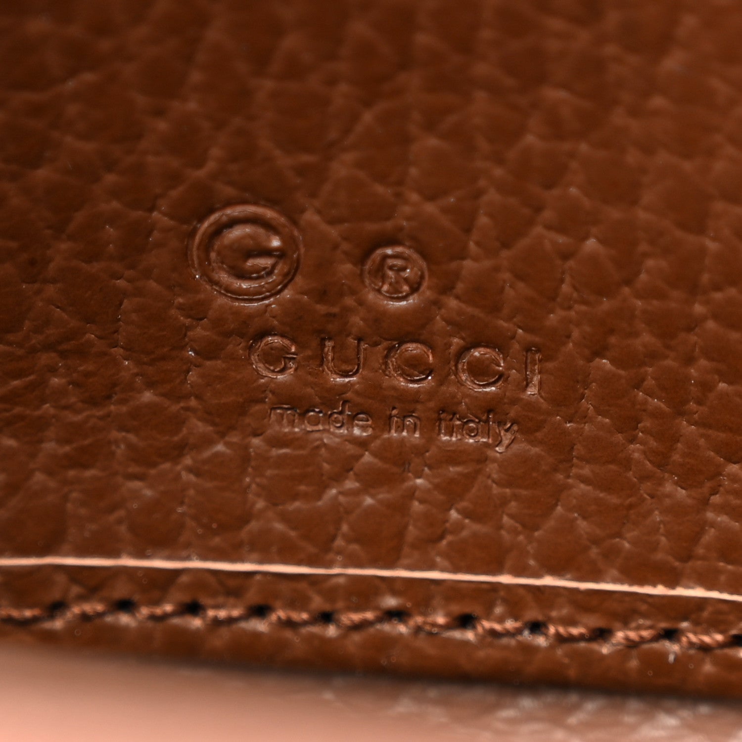 Gucci Monogram Dollar Calfskin Zip Around Wallet Beige Ebony Tabacco 6 of 11