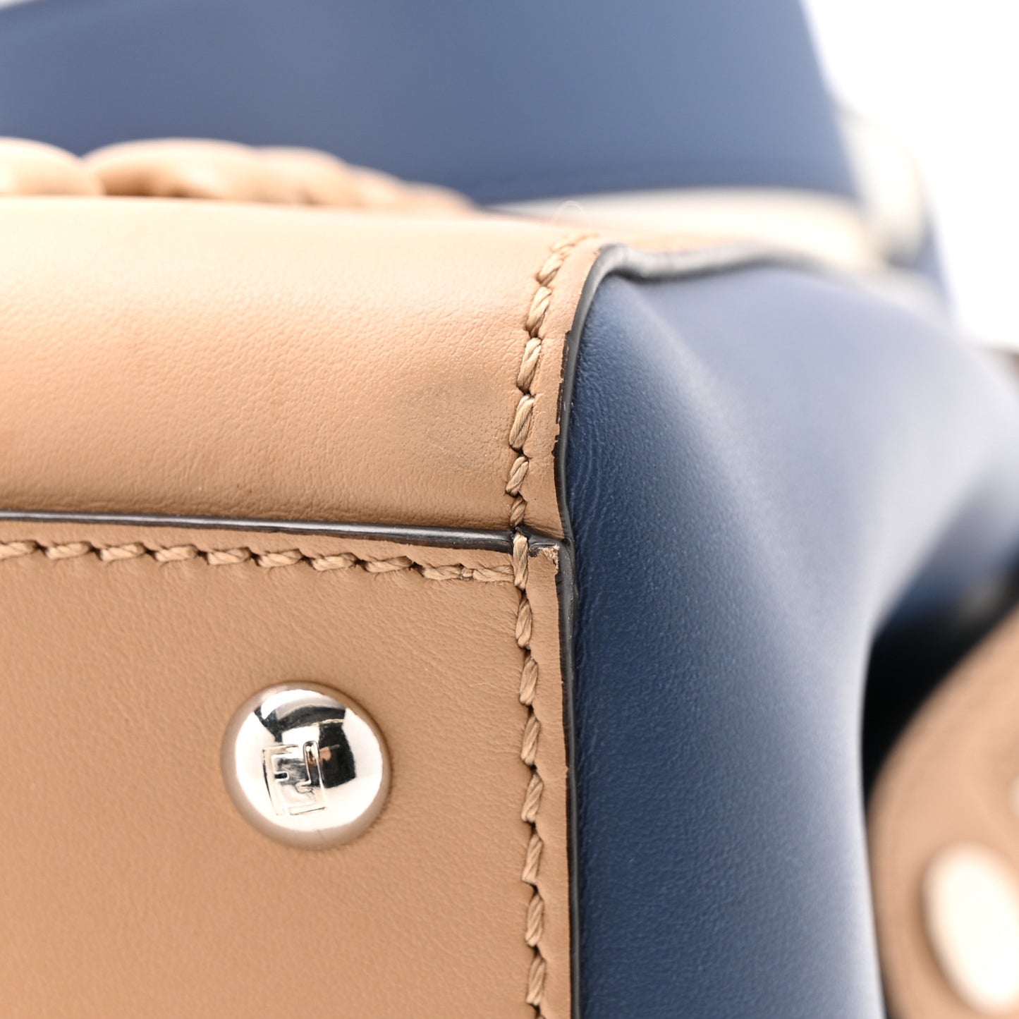 Vitello Baltico Dolce Shiny Nappa Lace Up DotCom Satchel Cuoio Ceruleo