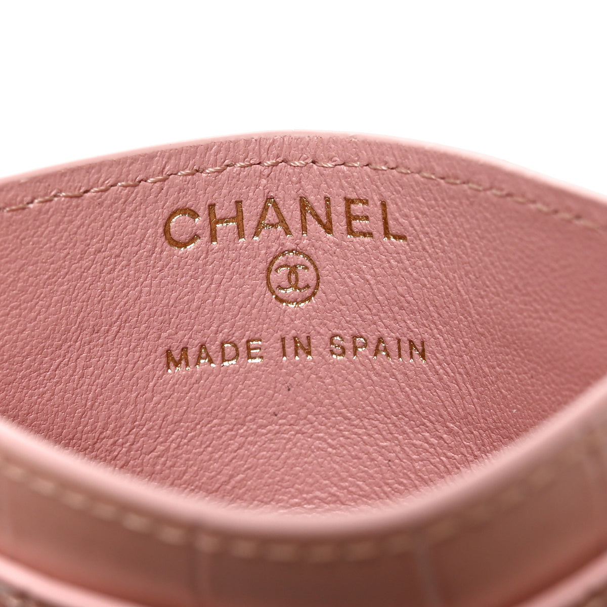 Chanel Calfskin Crocodile Embossed Crococo Card Holder Light Pink 6 of 8