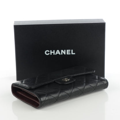 Chanel Caviar Quilted Large Flap Wallet Black 4 of 8