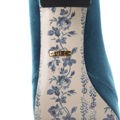 Gucci Softy Velvet GG Victoire 55mm Loafer Pumps 40 Pavone 6 of 8
