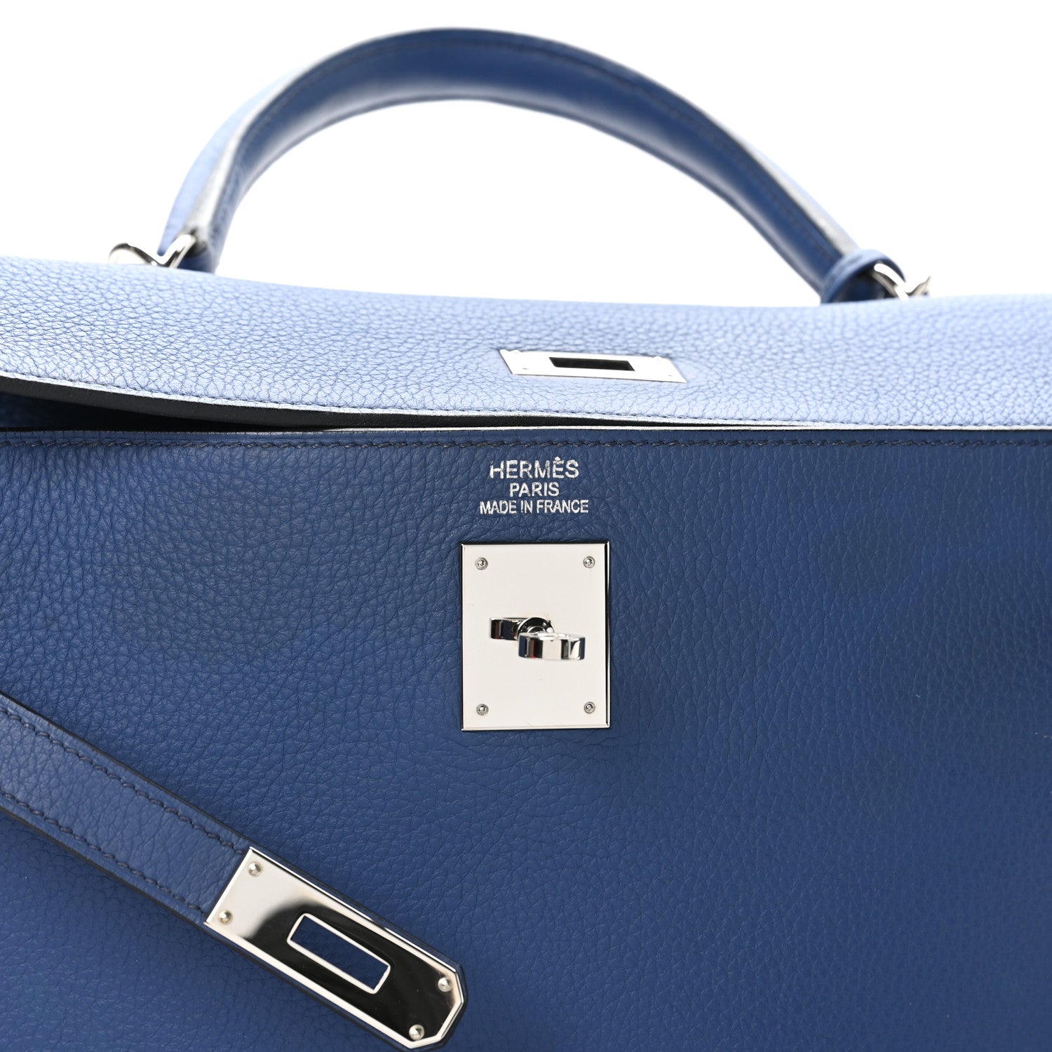 Hermes Togo Kelly Retourne 35 Bleu Brighton 6 of 11