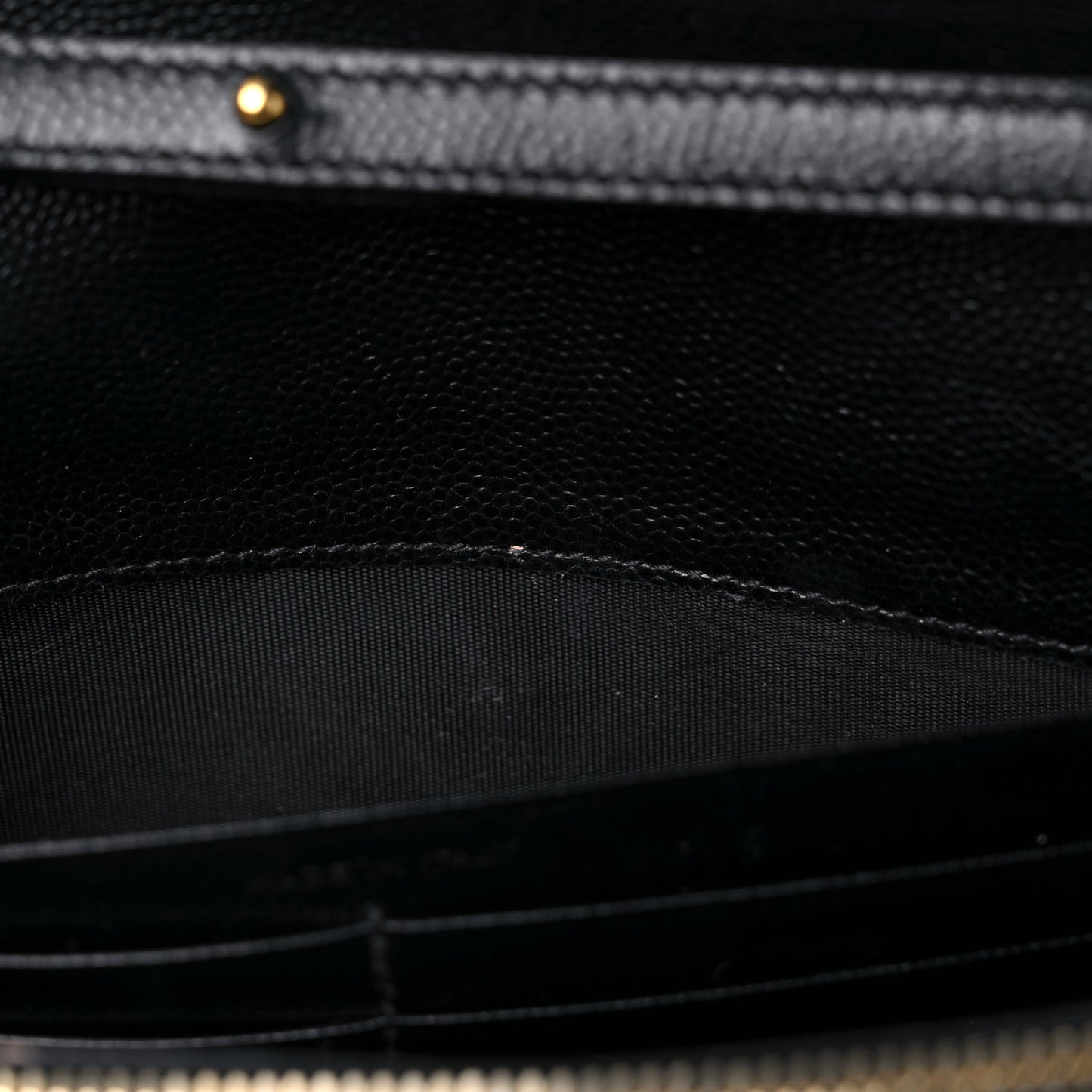 Grain De Poudre Matelasse Chevron Monogram Chain Wallet Black
