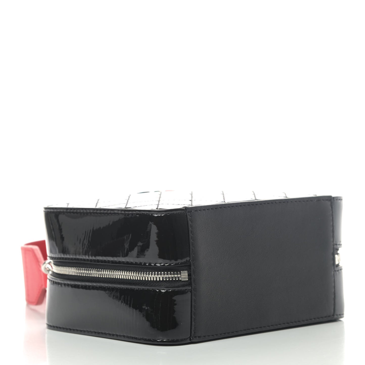 Patent Quilted Travel Kit Vanity Case Black
