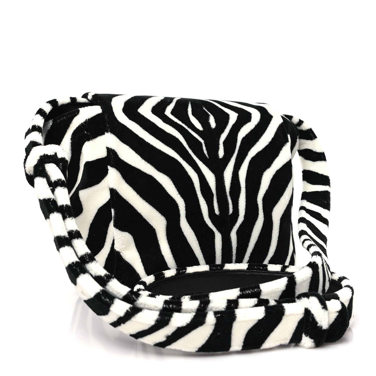 Bottega Veneta Tufted Zebra Clip Bag Black White 2 of 10
