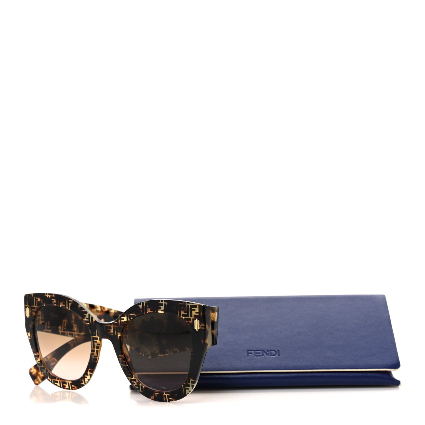 Acetate Fendi Roma Cat Eye Sunglasses FF 0435/S Havana