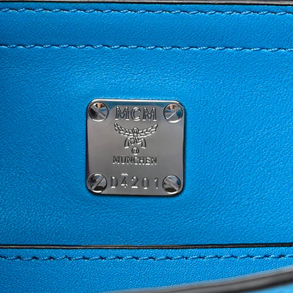 MCM Odeon Studded Mini Claudia Hobo Tile Blue 6 of 14