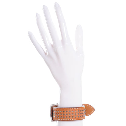 Hermes Leather Studded Buckle Bracelet 2 of 6