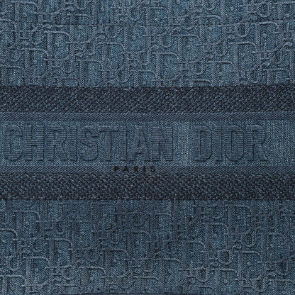 Christian Dior Oblique Denim Medium Book Tote Blue 8 of 14