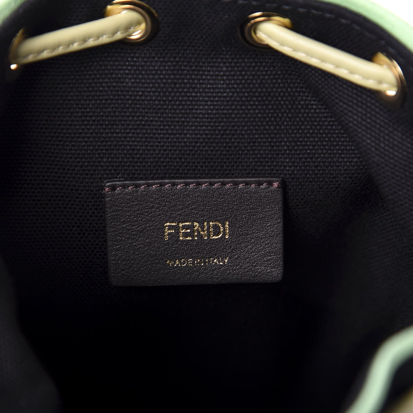 Canvas Vitello Century F is Fendi Psychedelic Flowers Embroidered Mini Mon Tresor Bucket Bag Verde Mandorlo Multicolor