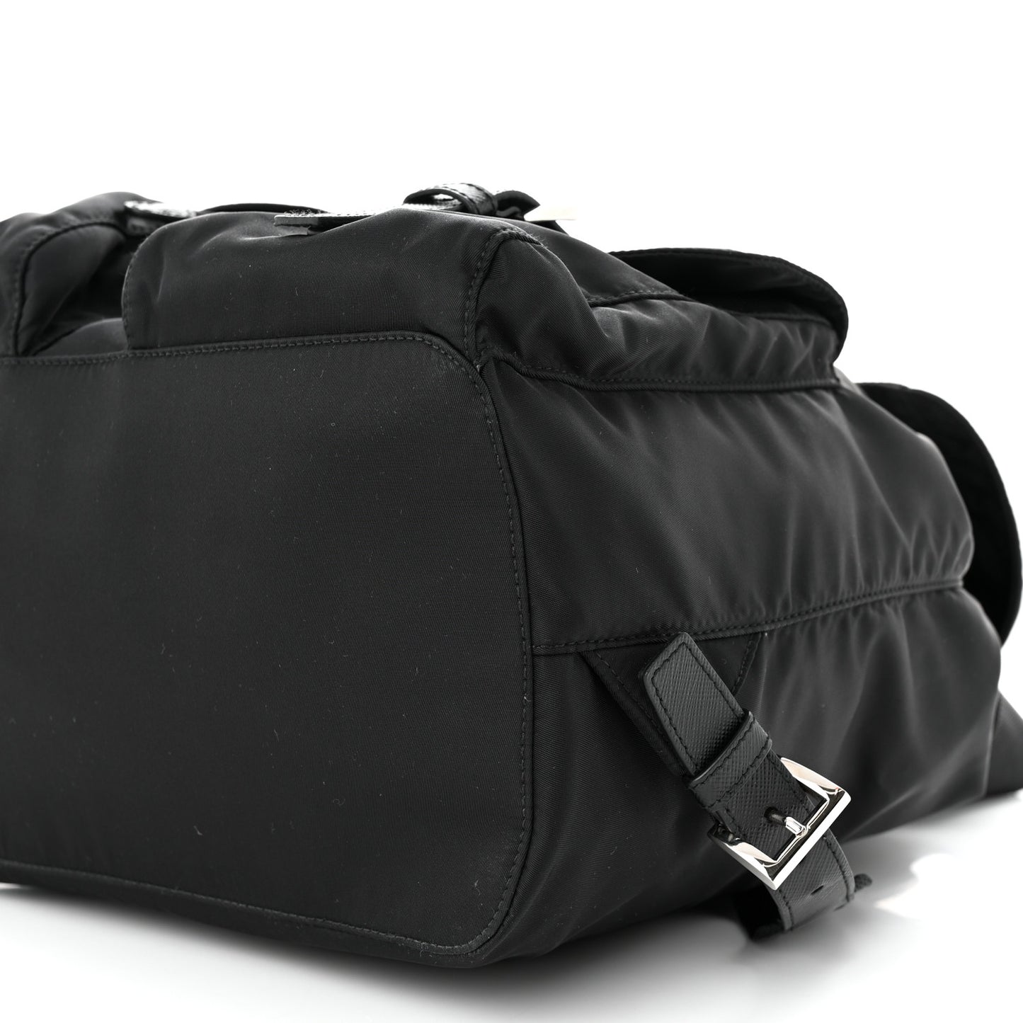 Tessuto Nylon Saffiano Medium Backpack Black
