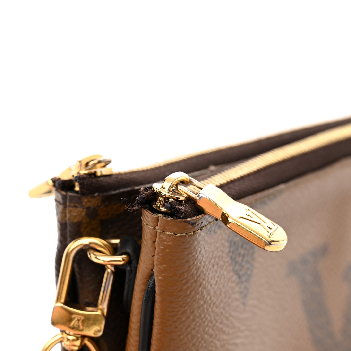 Reverse Monogram Giant Double Zip Pochette