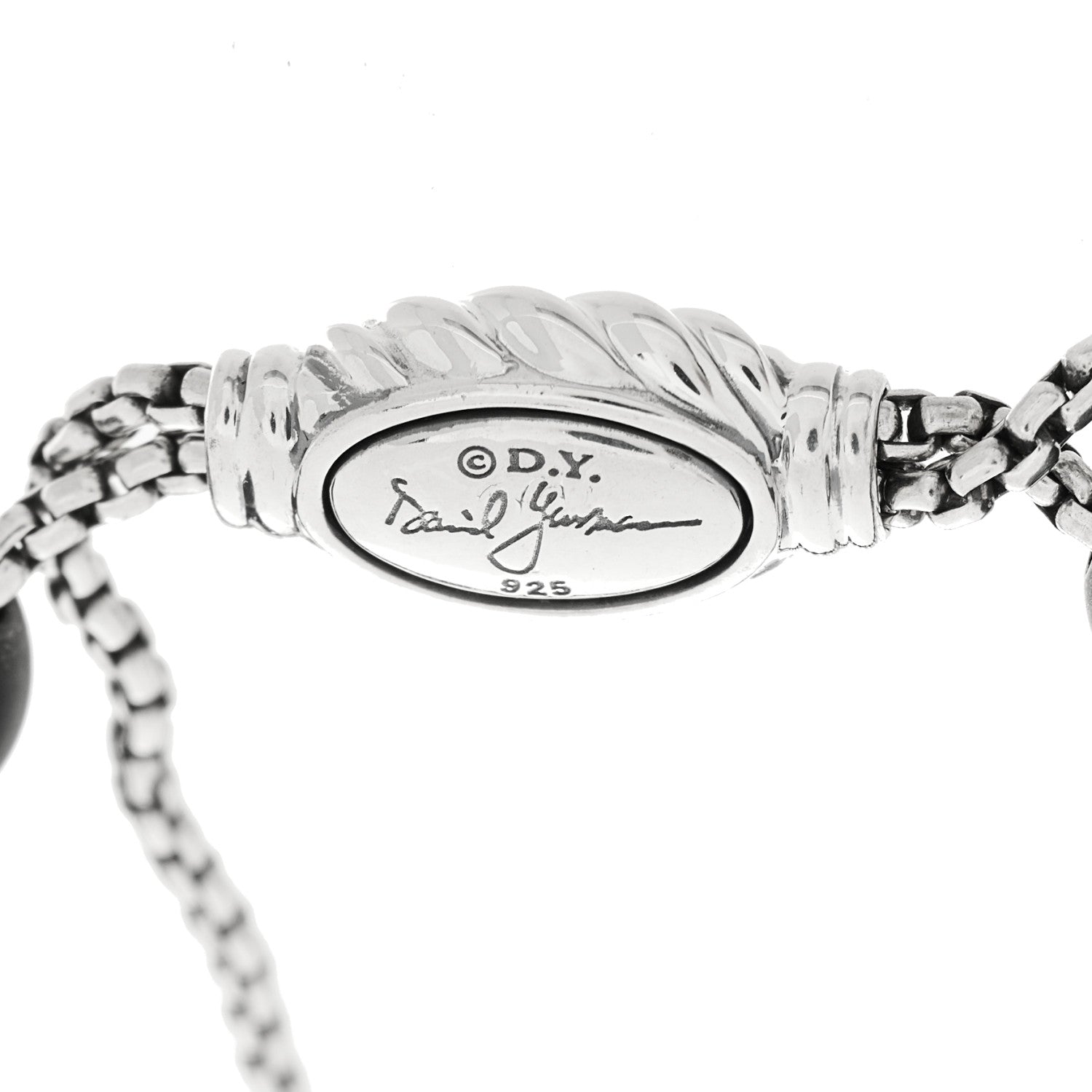 David Yurman Sterling Silver Black Onyx Diamond Spiritual Beads Bracelet 3 of 3