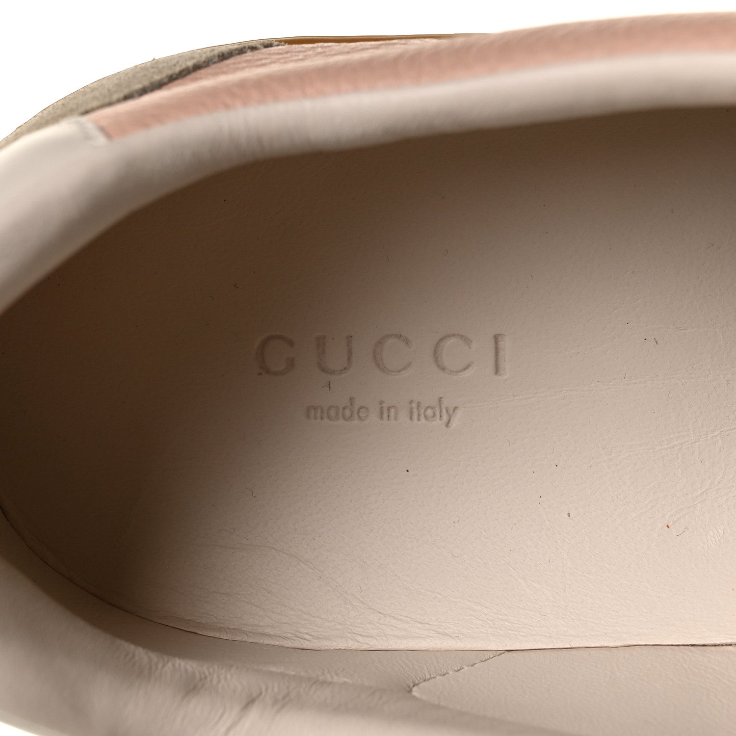 Gucci Calfskin Suede Web Womens G74 Sneakers 40 Oatmeal Soft Rose 8 of 8