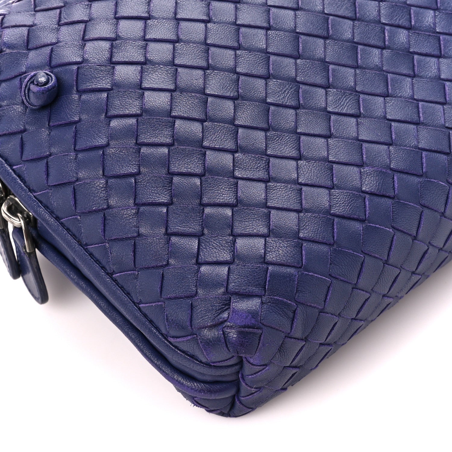 Bottega Veneta Nappa Intrecciato Nodini Crossbody Messenger Purple 9 of 10