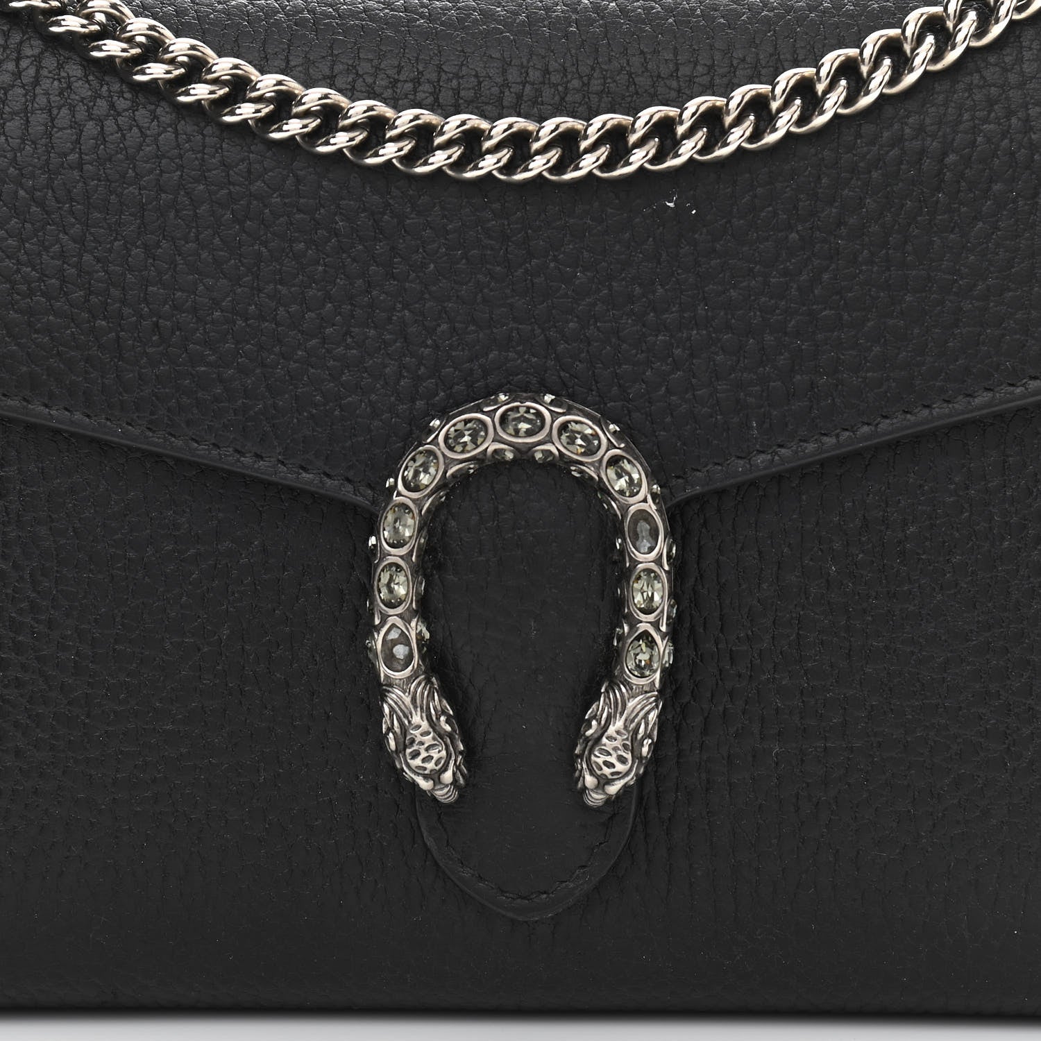 Gucci Calfskin Mini Dionysus Chain Wallet Black 7 of 15