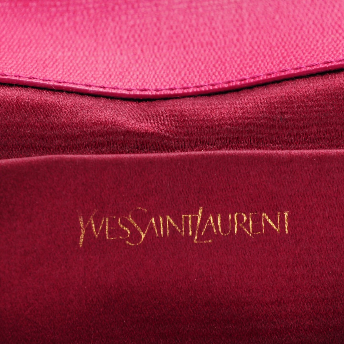 Textured Calfskin Classic Y Ligne Clutch Fuchsia