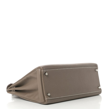 Hermes Taurillon Clemence Kelly Retourne 35 Etoupe 4 of 14