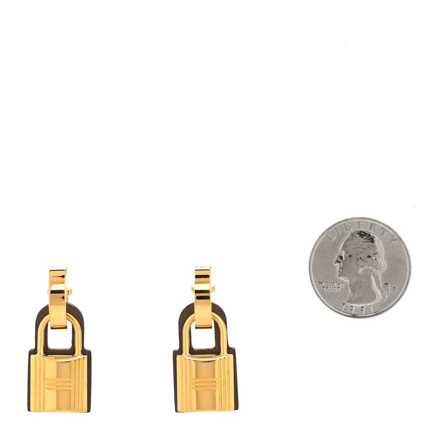Hermes Swift O'Kelly Earrings Etoupe 2 of 4