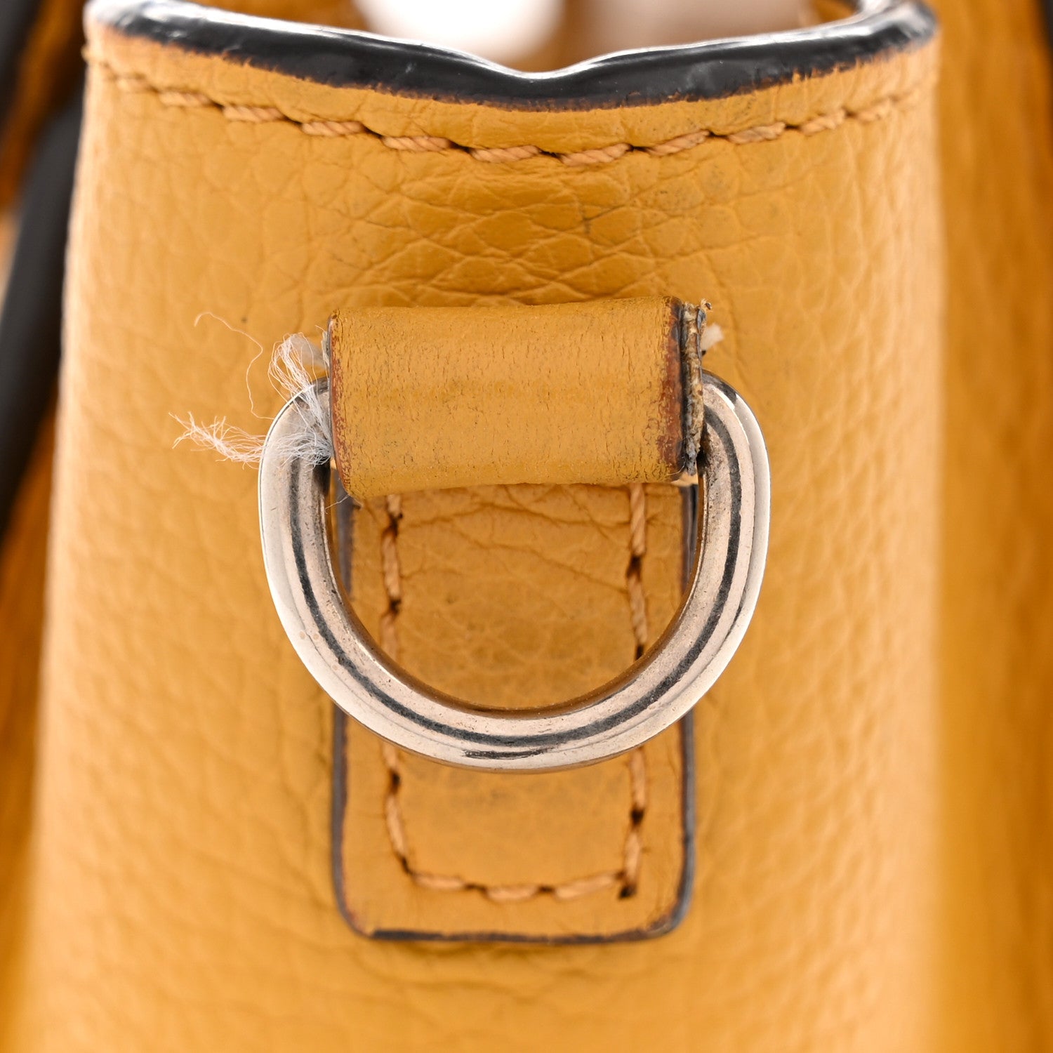 Celine Drummed Calfskin Nano Luggage Ocre 11 of 13