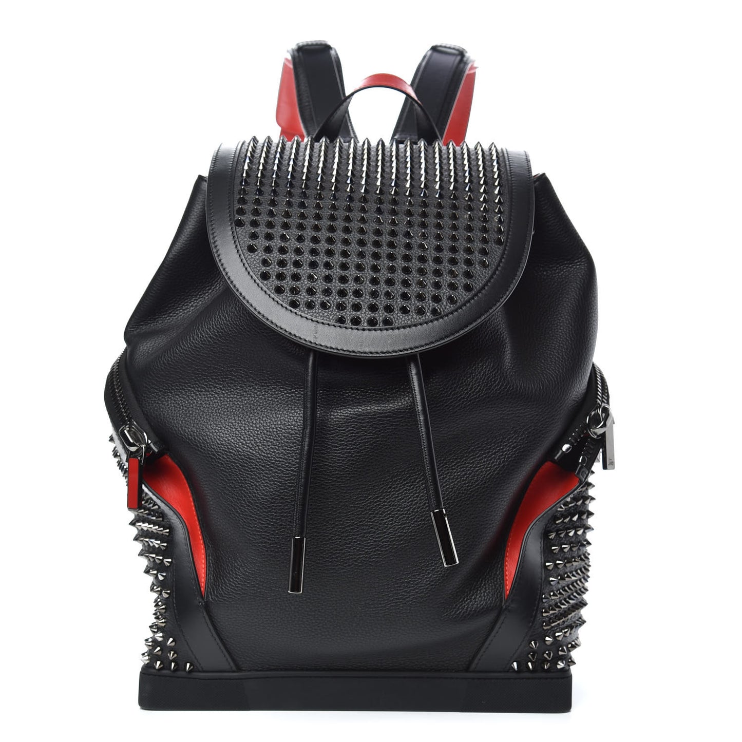 Calfskin Spiked Explorafunk Backpack Black