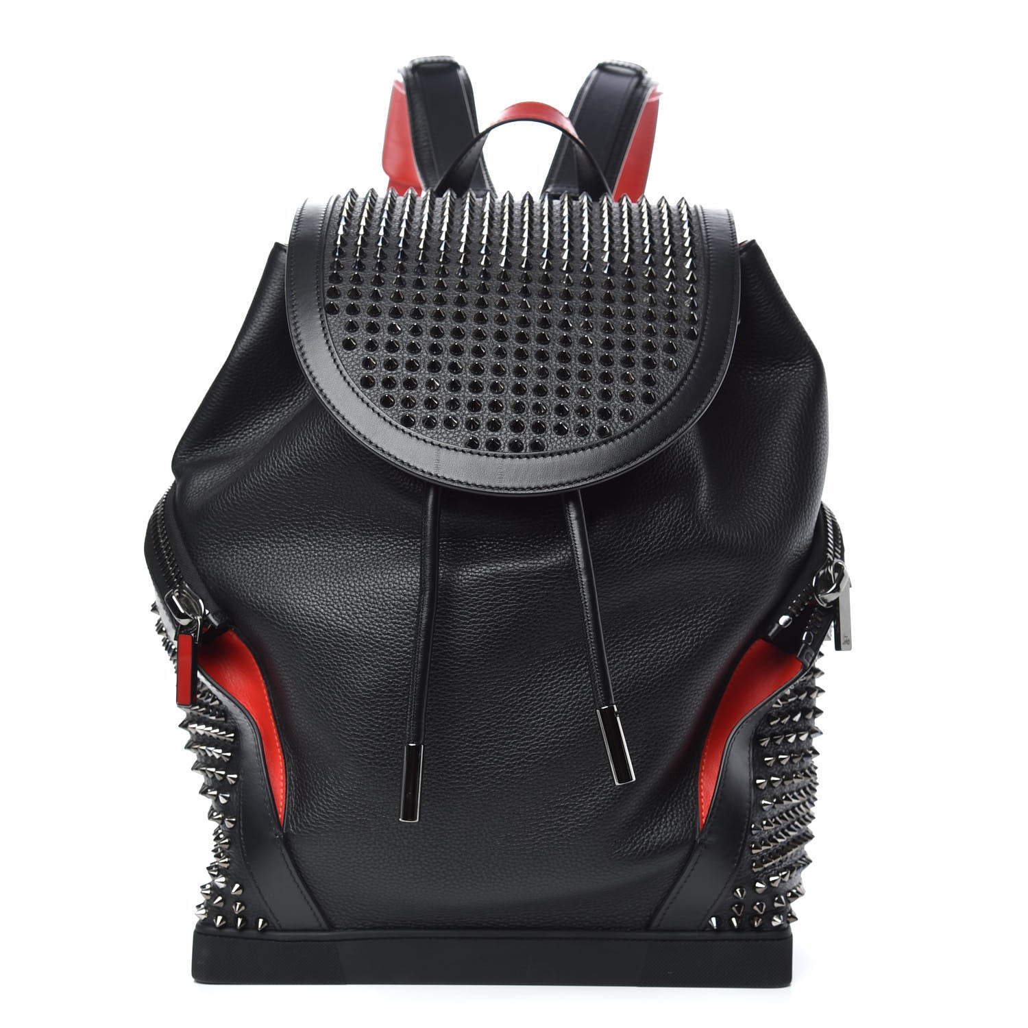 Christian Louboutin Calfskin Spiked Explorafunk Backpack Black 1 of 7