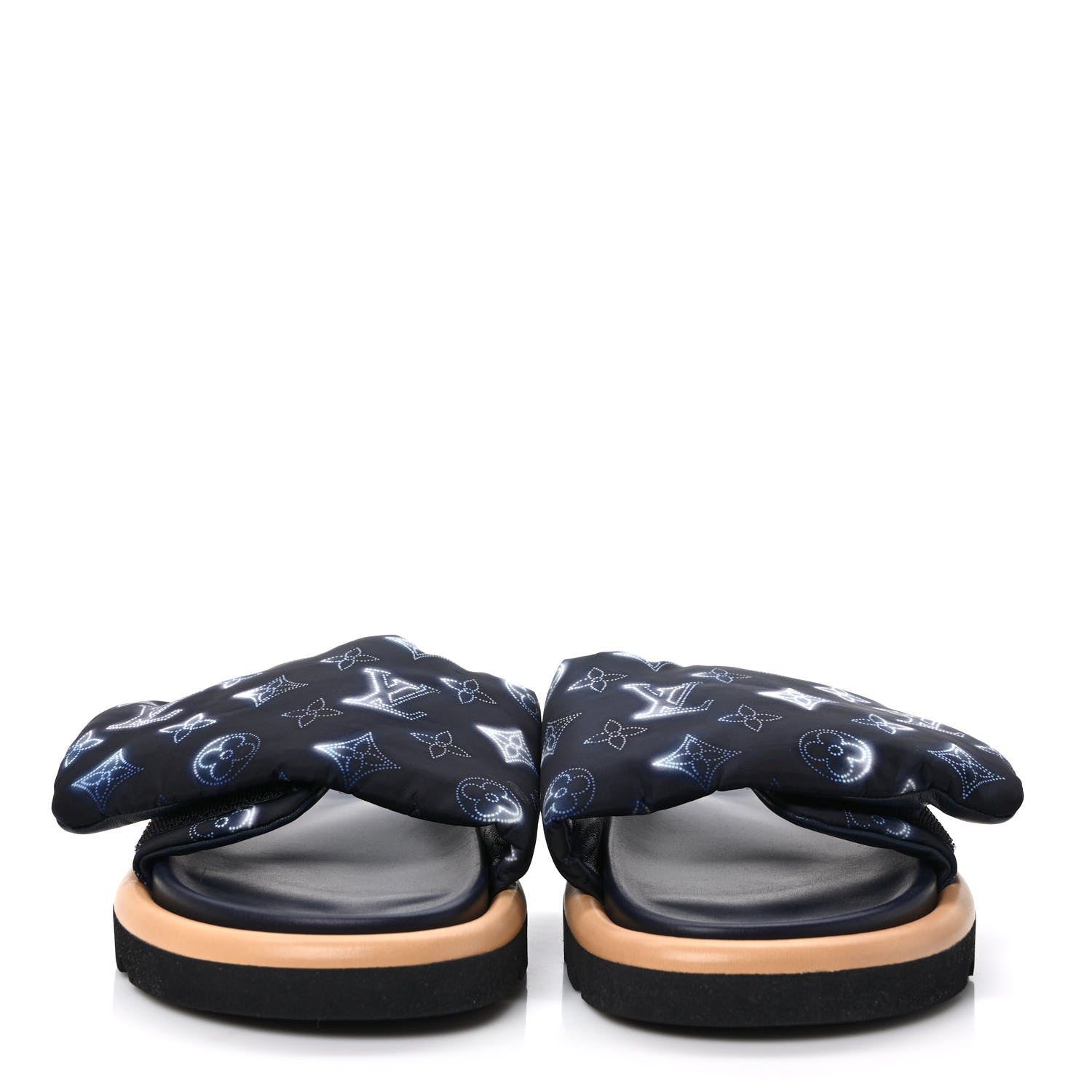 Louis Vuitton Nylon Monogram Womens Pool Pillow Comfort Mules 40 Navy Blue 2 of 7