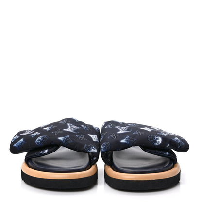 Louis Vuitton Nylon Monogram Womens Pool Pillow Comfort Mules 40 Navy Blue 2 of 7