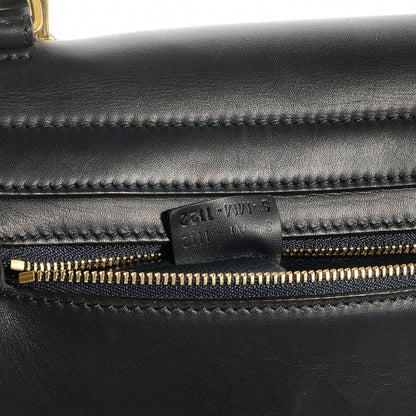 Celine Calfskin and Suede Small Trapeze Navy Blue 7 of 7