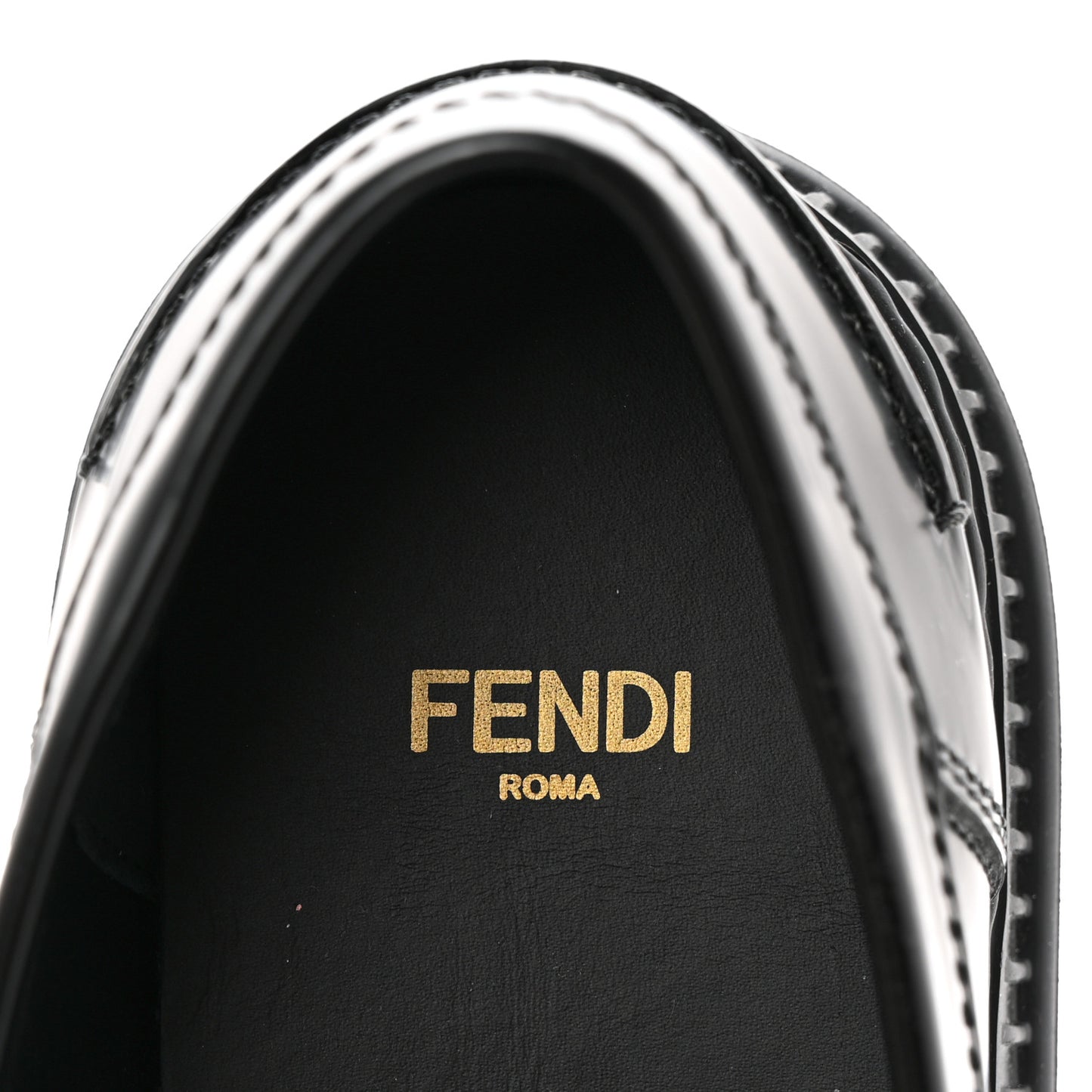 Vitello Abrasivato Fendigraphy 50mm Loafers 37 Black