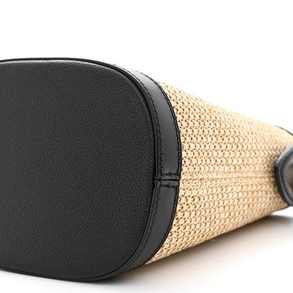 Louis Vuitton Raffia Petit Bucket Black 9 of 9