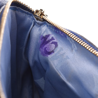 MCM Calfskin Studded Shoulder Bag Blue 14 of 16