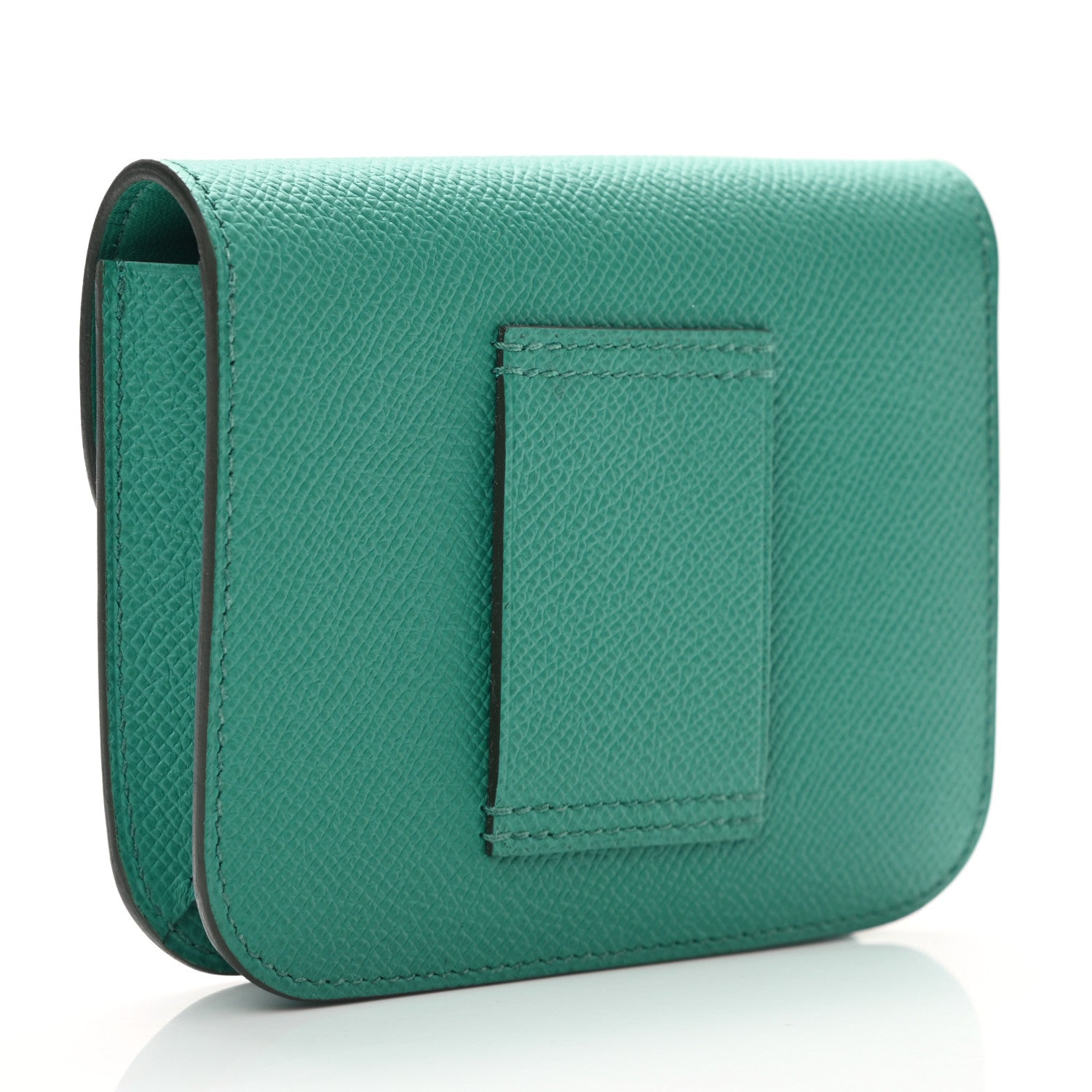 Hermes Epsom Enamel Constance Slim Wallet Vert Jade Bleu Brume 3 of 7