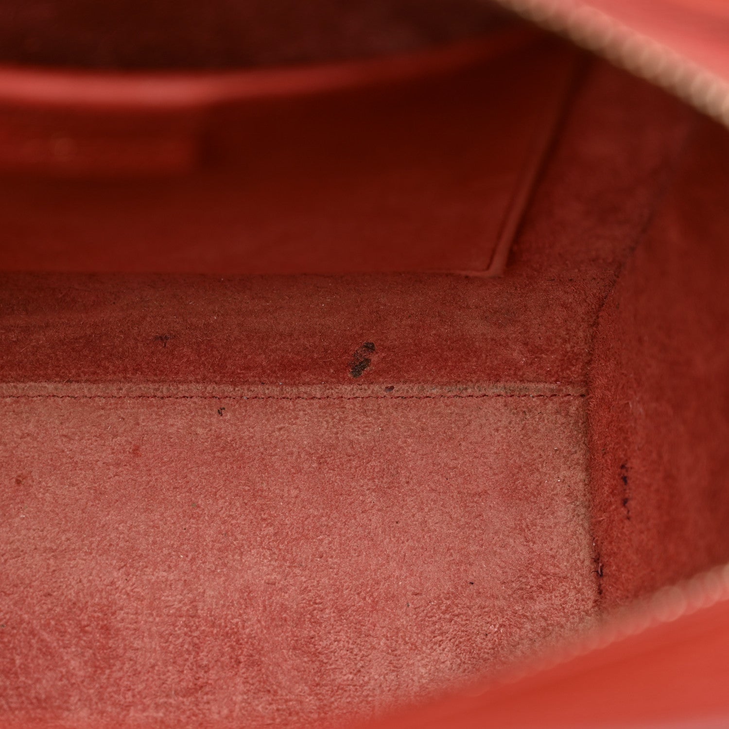 Celine Drummed Calfskin Nano Luggage Red 17 of 17