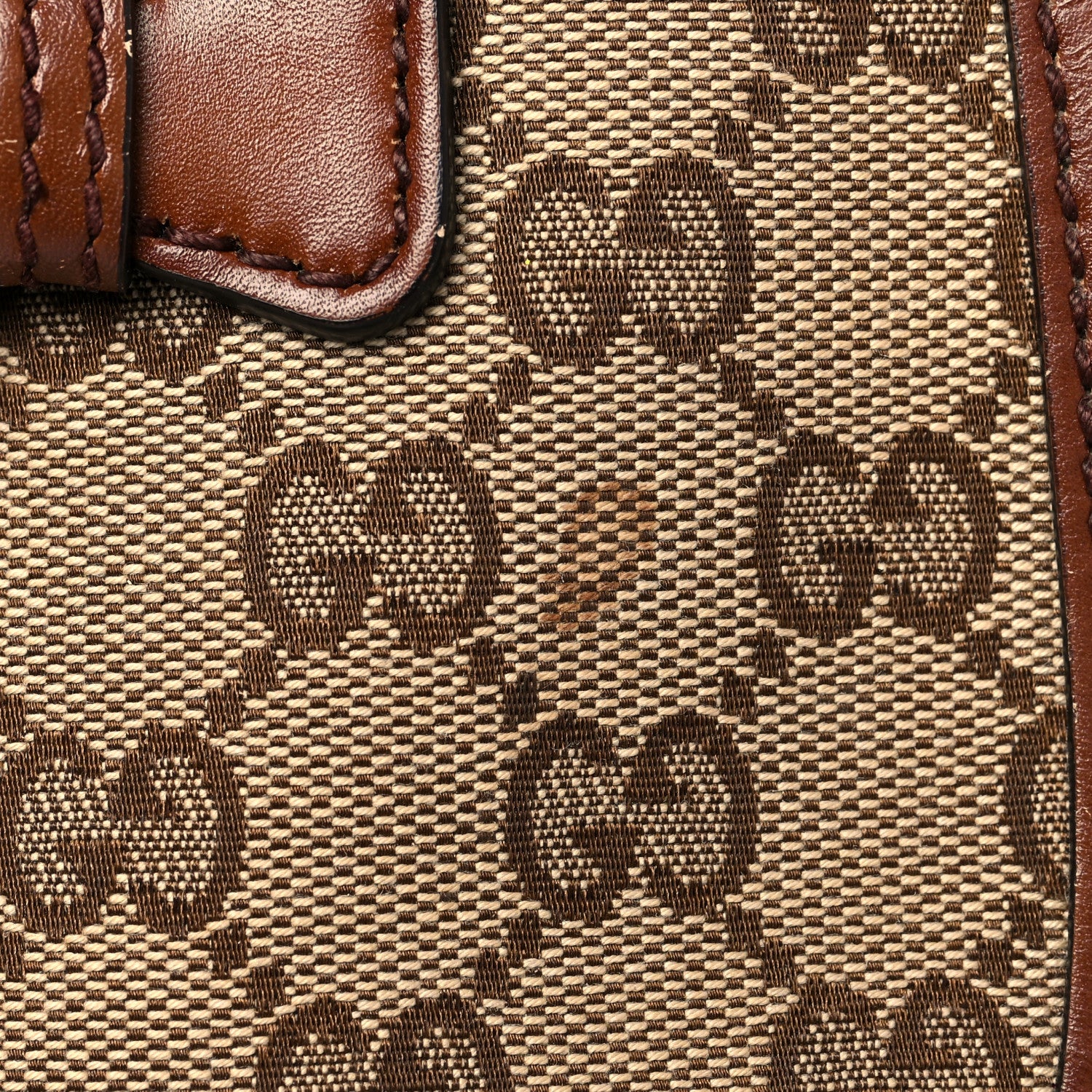Gucci Monogram Medium Lady Web Shoulder Bag Beige Cuir 16 of 24
