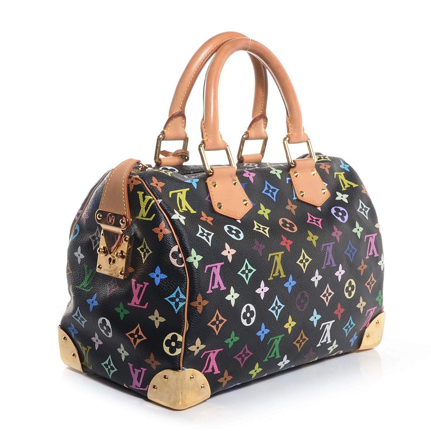 Louis Vuitton Monogram Multicolor Speedy 30 Black 3 of 7