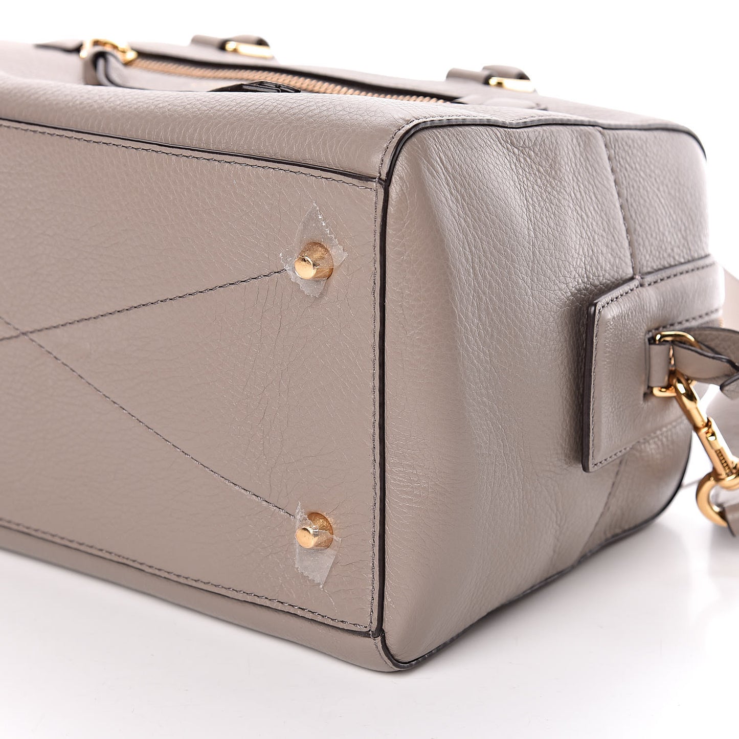 Calfskin Recruit Bauletto Satchel Tote Bag Mink