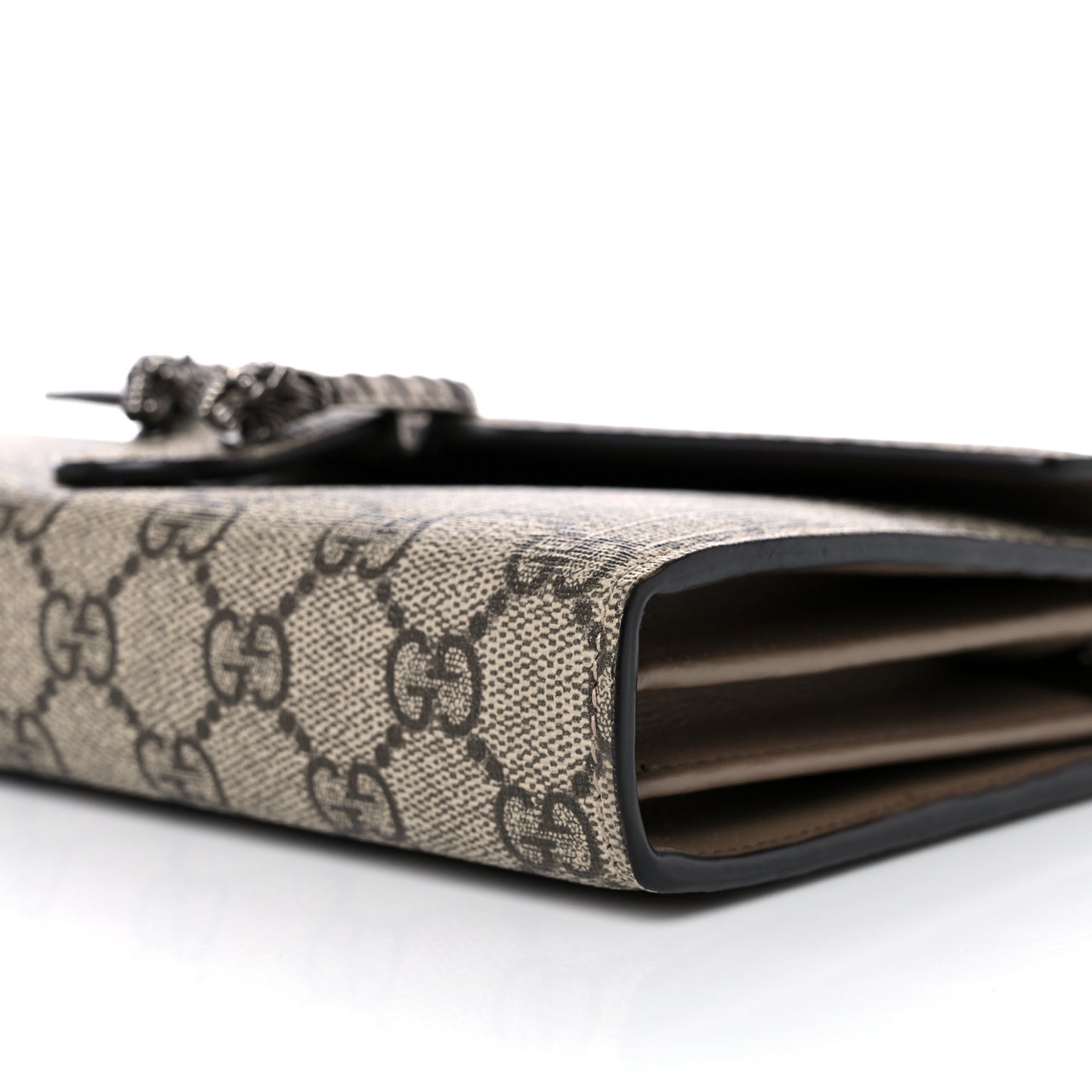 GG Supreme Monogram Mini Dionysus Chain Wallet Beige Taupe