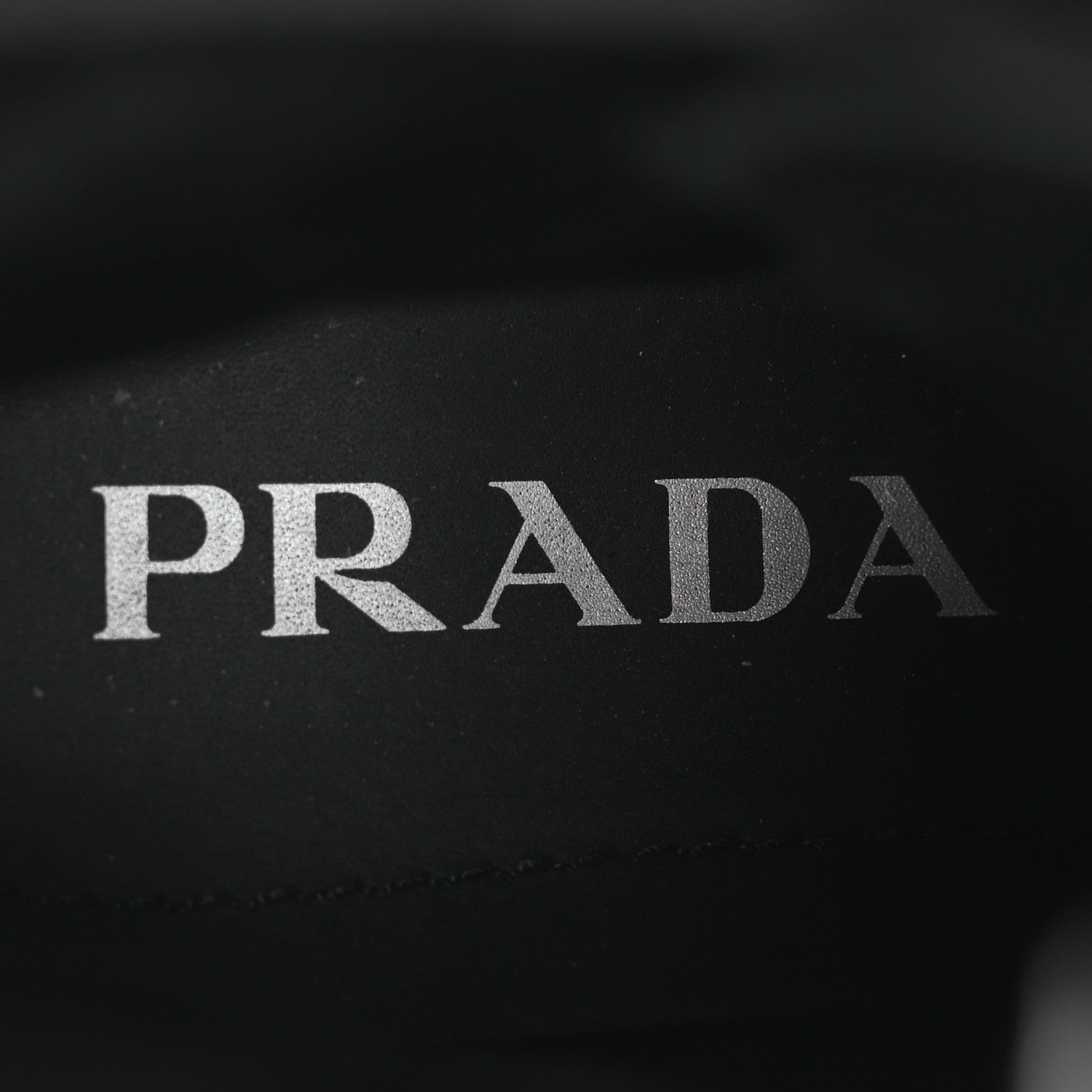 Prada Spazzolato Rois Nylon Metal Triangle Logo Monolith Pouch