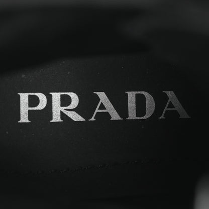 Prada Spazzolato Rois Nylon Metal Triangle Logo Monolith Pouch Pocket 55mm Boots 37 Black 9 of 12
