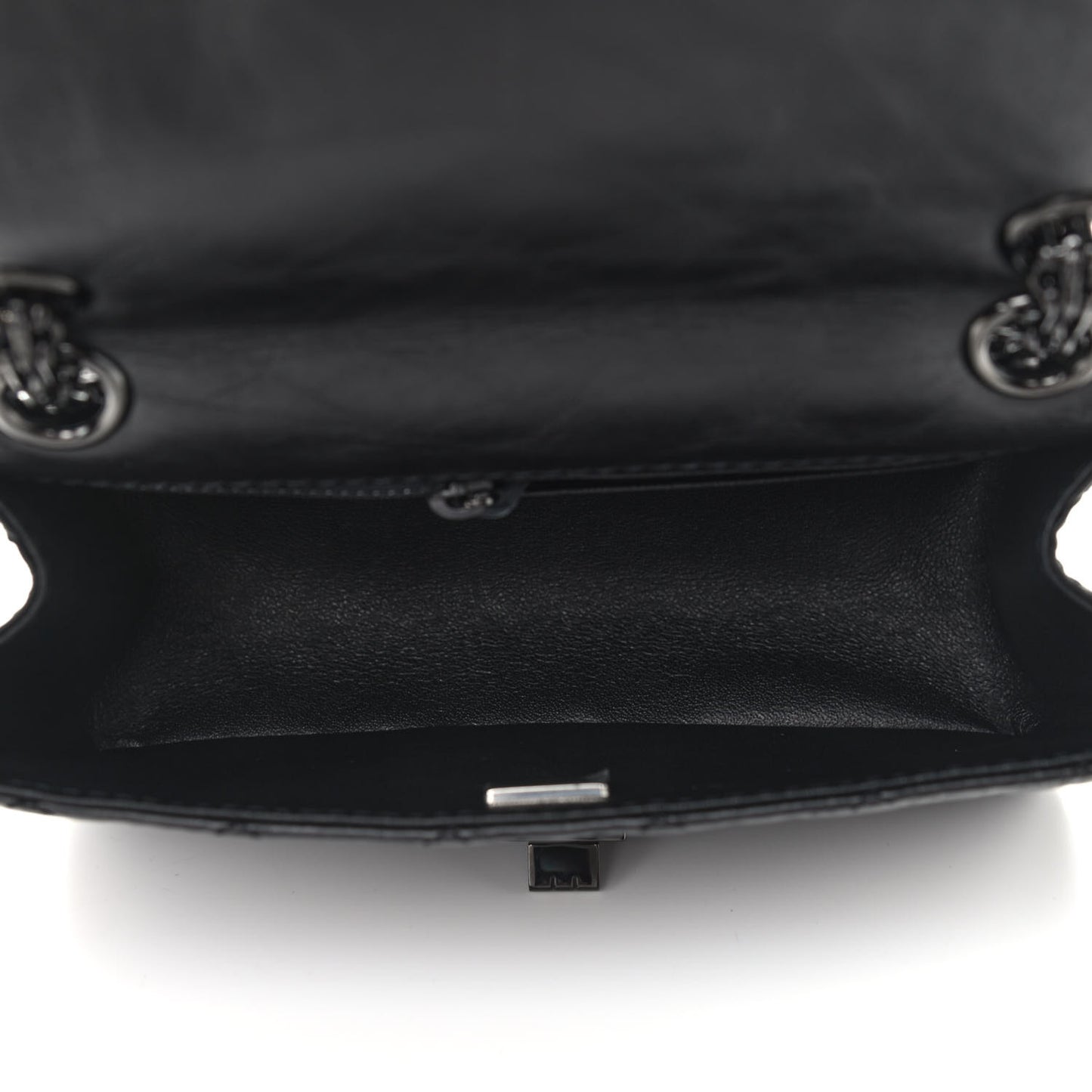 Aged Calfskin Quilted 2.55 Reissue Mini Flap So Black