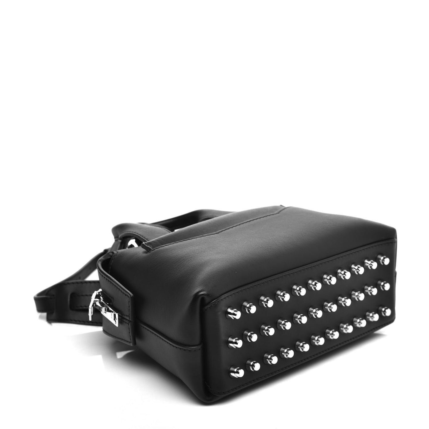Calfskin Small Rogue Satchel Black Silver Hardware