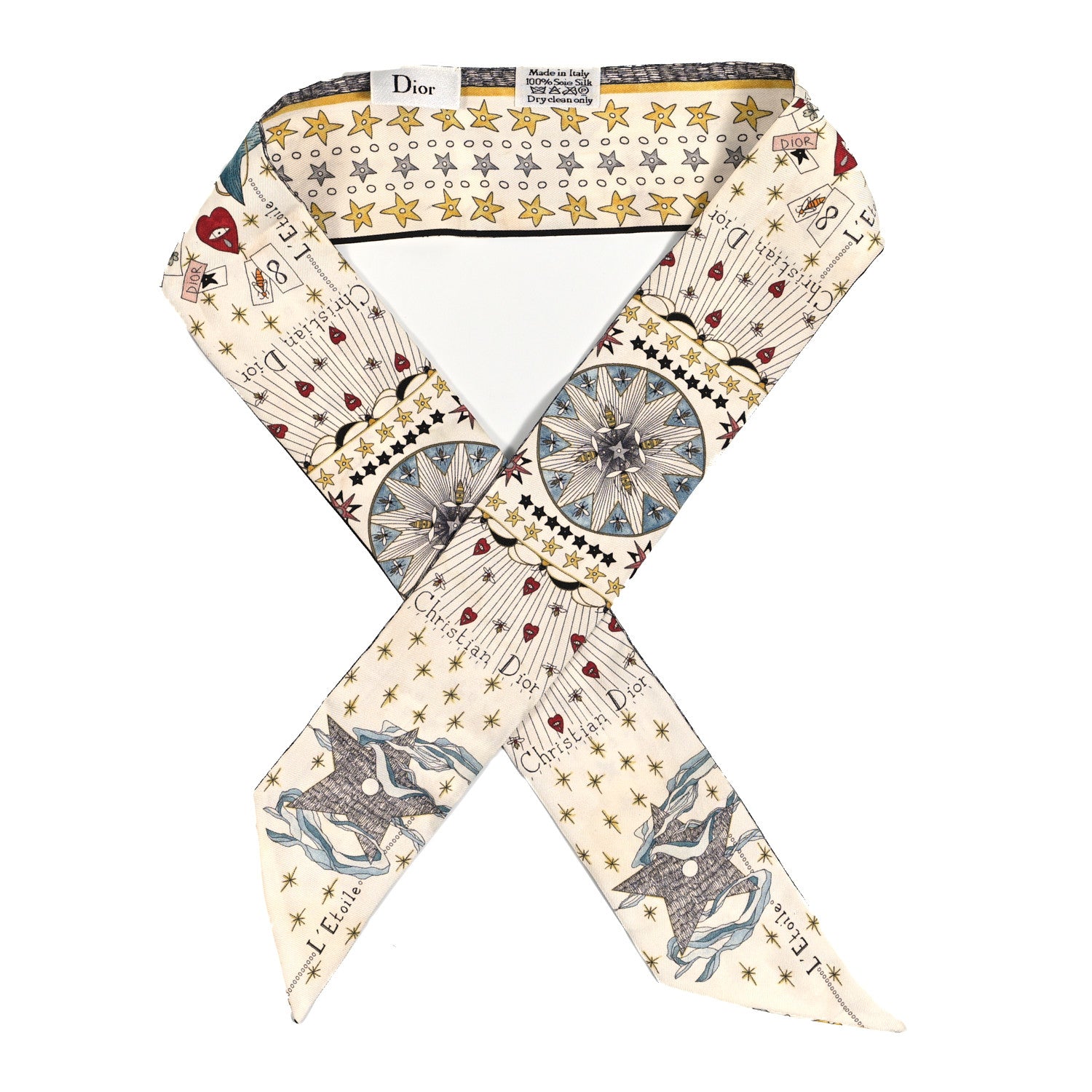 Christian Dior Silk L'Etoile Mitzah Scarf 1 of 4
