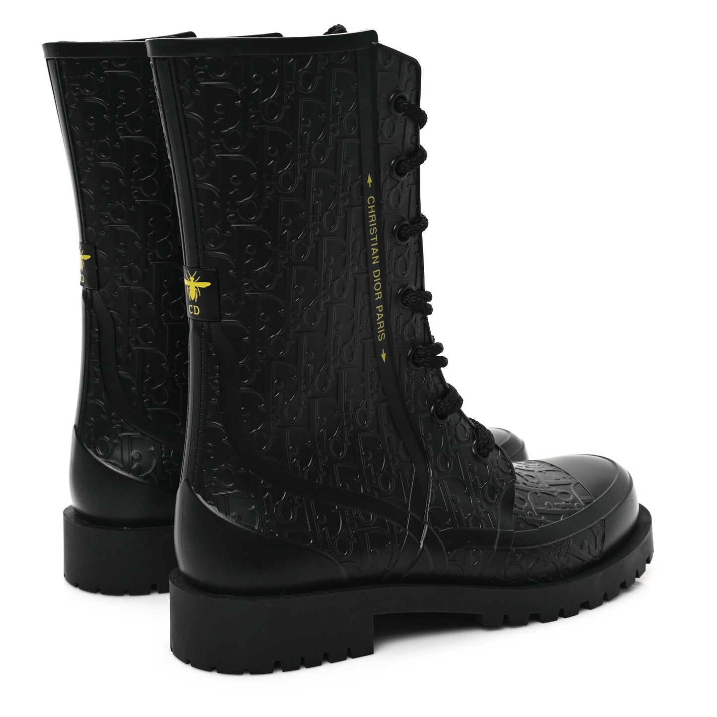 Oblique Rubber Diorcamp Boots 38 Black