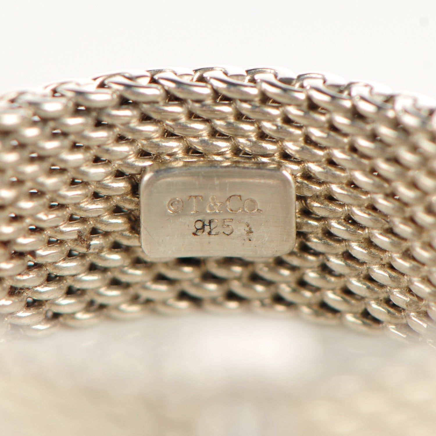 Tiffany Sterling Silver Diamond Mesh Somerset Ring 47 4 4 of 4