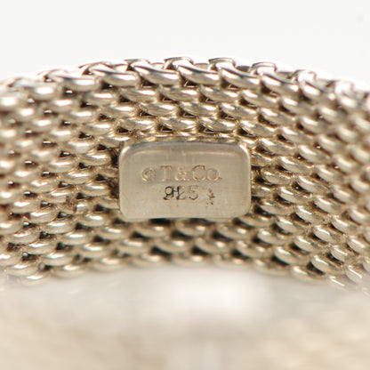 Tiffany Sterling Silver Diamond Mesh Somerset Ring 47 4 4 of 4
