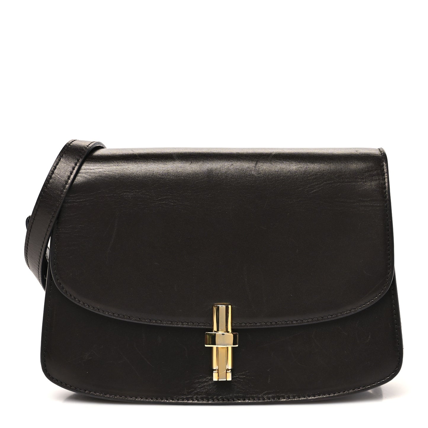 Sleek Calfskin The Sofia 8.75 Crossbody Dark Brown