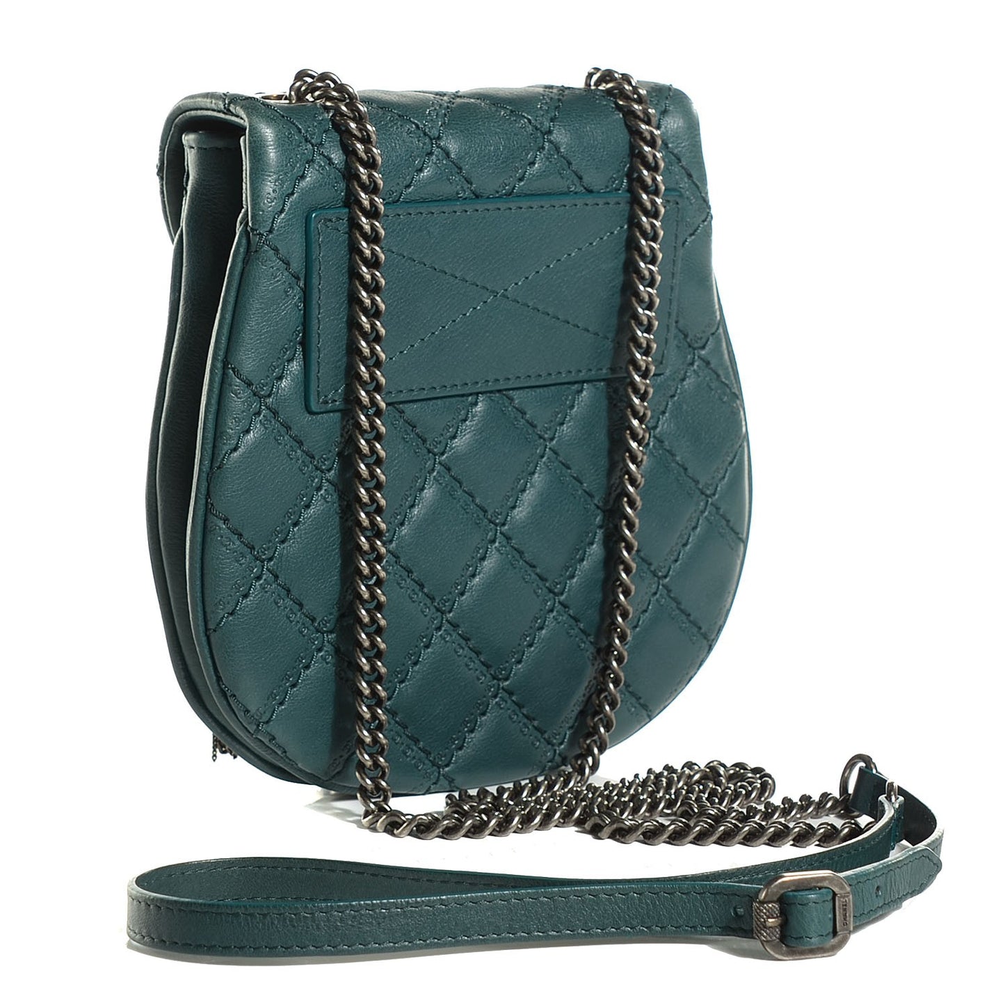 Calfskin Small Coco Sporran Tassel Flap Dark Green