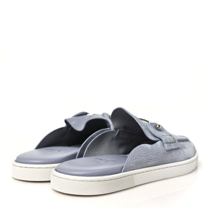 Christian Louboutin Nubuck Chanme Donna Flat Boat Flats  40.5 Jumbo Grey 5 of 9