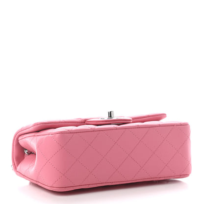 Chanel Lambskin Quilted Mini Rectangular Flap Pink 3 of 8